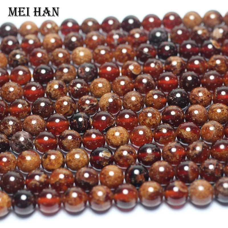Meihan Wholesale Natural Spessartine Garnet Strand Loose Stone Beads ForJewelry Making Bracelet Necklace DIY Design