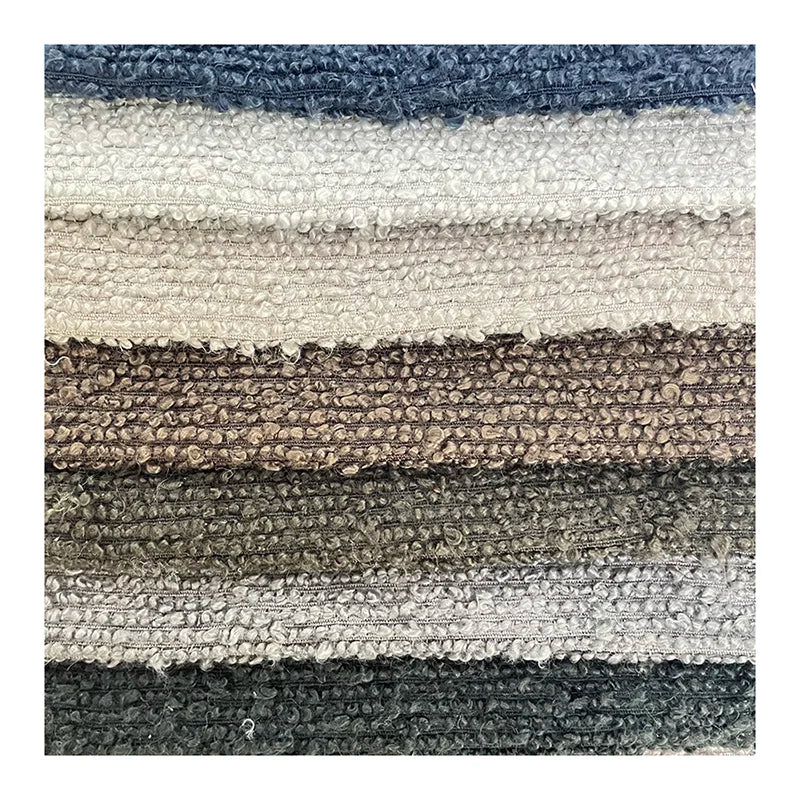 Cost-effective China Textiles Weft Printed Boucle Fabric Dot Pattern 100% Polyester Water Resistant Upholstery Fabric for Sofas