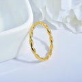 No Fade Gold Plated Titanium Steel Geometric Bead Rings Irregular Oval Finger Ring for Women Girl