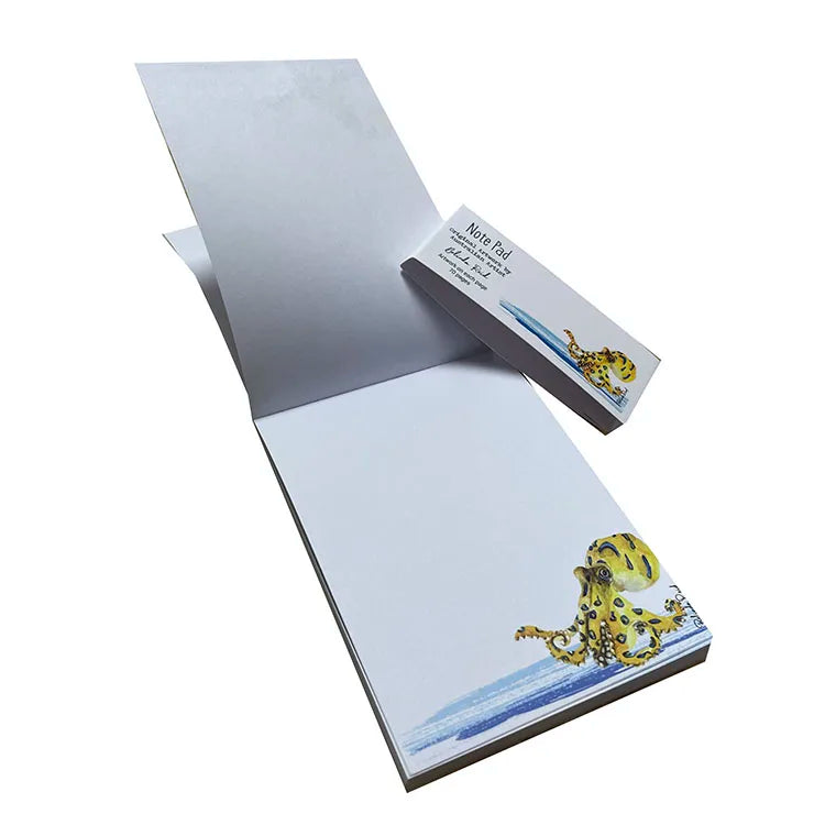 Custom CMYK 4 Color Offset Printed Pulp Paper Portable A5 Writing Note Pad with Custom Logo and Rigid Boxes