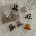 Wholesale Korean New Fashion 4.5cm Small Acetic Acid Hair Claw Clips Simple Cross Girls Hair Accessories