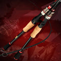 2.4m Carbon Lure Rod Straight Handle Double Rod Tip ML Fishing Rod Fishing Tackle Supplies