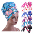 Wholesale Premium Quality Soft Comfortable Double Lined Satin Bonnet Elastic Band Satin Hair Bonnets With Ties