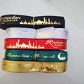 China Factory Wholesale Personalized Custom Printed logo Satin Ribbon for Festive Party Decoration Eid Ribbon