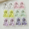 Cartoon 23*33mm 3D Clear Animal Bear Dangle Charm Colorful Acrylic Pendant for Necklace Bracelet Earring Jewelry Accessories