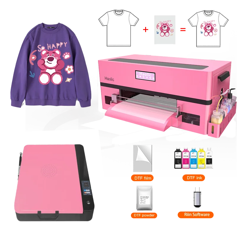 2025 DTF A3 XP600 Heat Transfer Film Printer 13-Inch 33-CM Tshirt Printing Machine for Small Business New & 1-Year Warranty