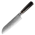 67 Layer Damascus Steel Japanese Kitchen Knife 7 Inch Santoku Chef Knife with Pakkawood Handle Carbon Steel Blade