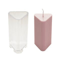 HY Plastic Pillar Candle Mold Stripe Shape Triangle Candle Making Mold