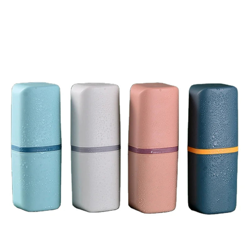 Hot Selling Portable Toothbrush Travel Case Trips Wash Cup Holder Storage Easy Take Hot Plastic Material