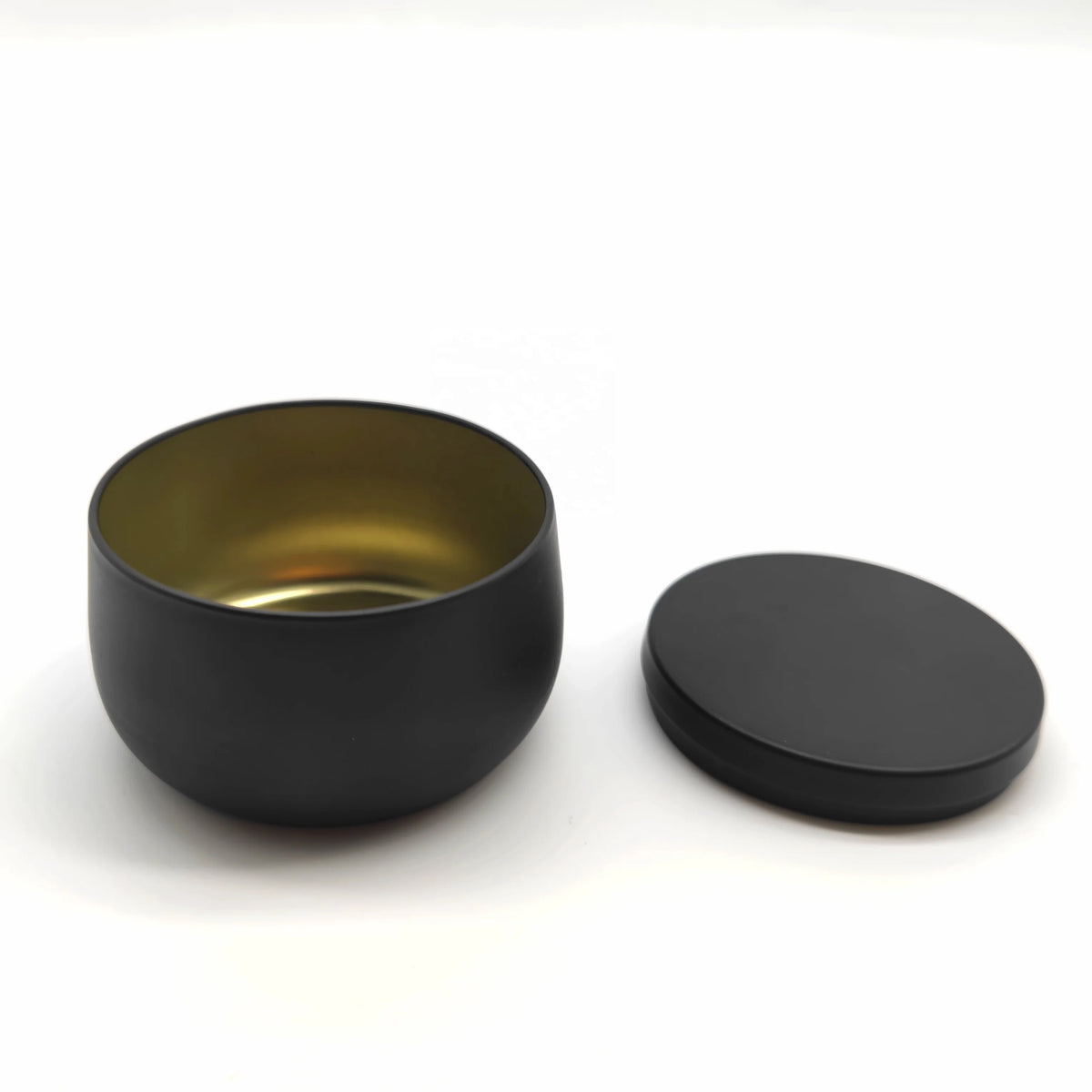 China Manufacturer Low Price Black Candle Jar Tin Empty Painted Tin Cans for Candle Metal Candle Jar Tin