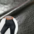 PFAS FREE New Arrived Customized Soft Faux Leather crocodile Skin Stretch Embossed Leather for Legging Pants