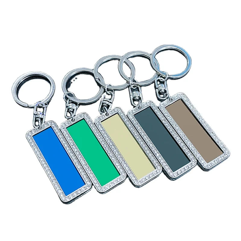 Wholesale Metal Licence Number Plate Keychain Laser Engraving Metal Keychain Key Tag Car Key Chain