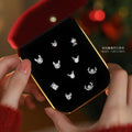 Fashion Christmas Jewelry S999 Pure Silver Zircon Antler Earrings for Women Simple Elk Earrings Christmas Gift