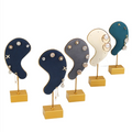 Cute Ear Shaped Metal Ultrafine Fiber Earring Holder in Stock Earring Display Stand