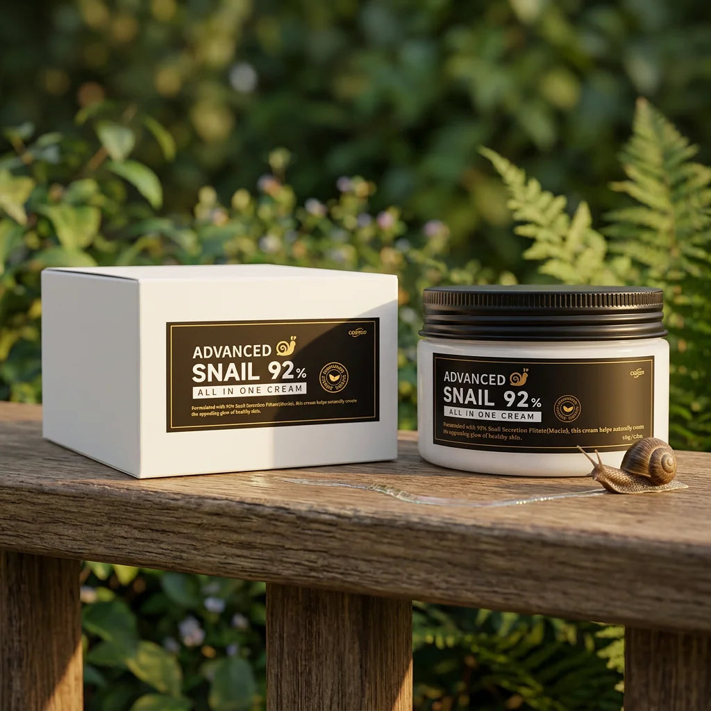 OEM Private Label Routine Anti-Aging Face Moisturizer Skin Care Products Wrinkle Repair Snail Mucin 92% Face Cream