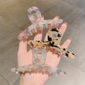 New Arrival Wholesale Korean Hair Accessories Jumbo Leopard Tortoiseshell Acetate Hair Claw Clamps for Women Girls