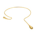 Original Design 18K Gold Plated Brass Jewelry Water Drop Choker Necklace for Women Party Accessories Necklaces P223317