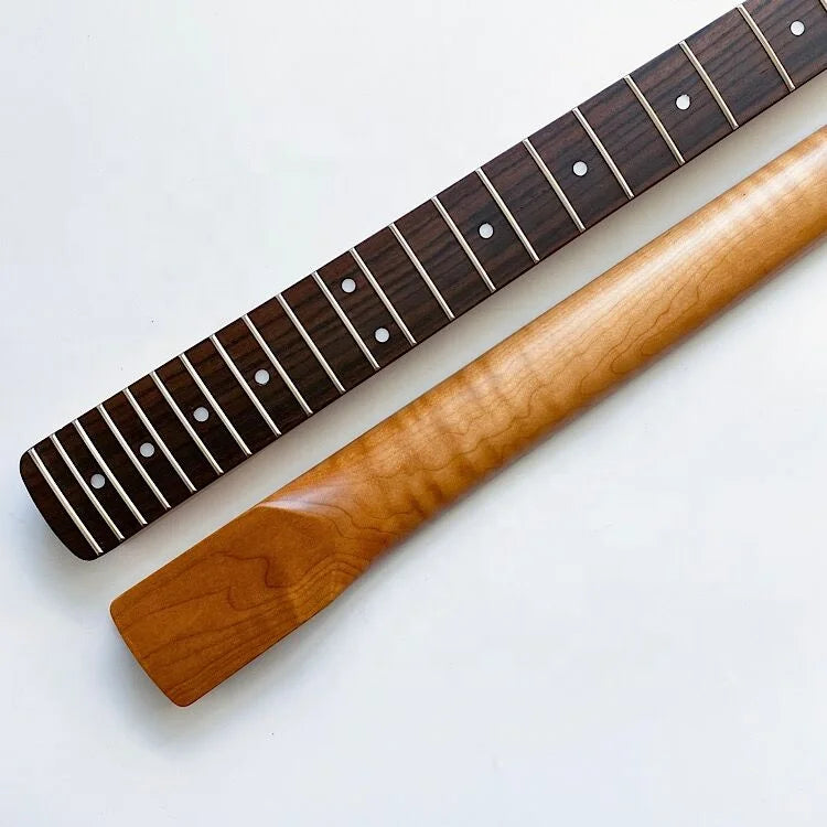 Custom 22 Frets Electric Guitar Neck ST Roasted Flame Maple Guitar Necks for Sale