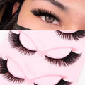 Cat Eye Faux Cils Pestanas Naturales Customized Full Strip Synthetic Eyelashes Soft Black Cotton Band Reusable 10 Pairs