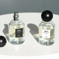 50ml Luxury Empty Cylinder Oblique Shoulder Perfume Spray Glass Bottle With Black Ball Cap