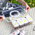 New 8 Compartment Plastic PET Serving Trays Food Storage Box for Snacks Confectionery Biscuits Nuts Fruits in Kitchen