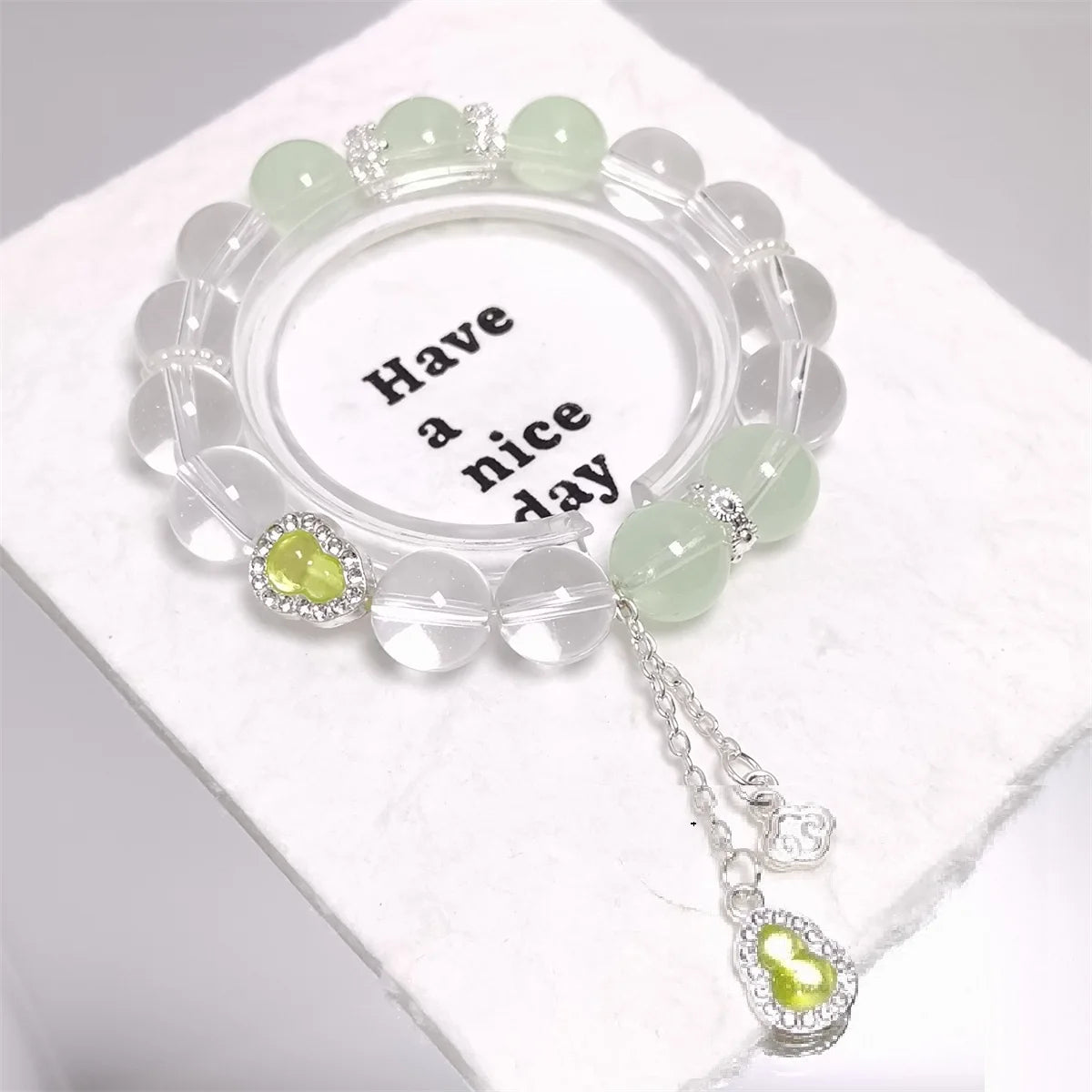 Sweet Jewelry Beaded Gourd Bracelet Shiny Crystal Glaze Beaded Bracelet Jewelry Fantasy Popcorn Cracked Crystal Beads Bracelet