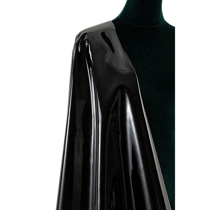 PFAS FREE Eco-Friendly Customized Synthetic Pu Leather Fabric Sustainable Shiny DMF Free for Garments Shoes Bags Gloves Dresses