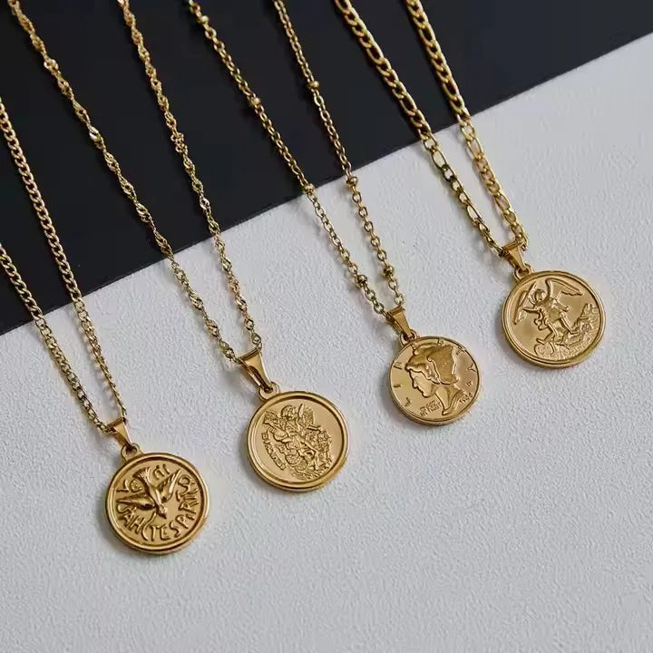 Wholesale Custom 18K Gold Plated Stainless Steel Jewelry Pendants for Women Children's Necklace Making DIY Bulk Fashionable