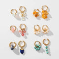 Colorful Lapis Jade Opal Freshwater Pearl Earrings Beads Semi-precious Stone Earrings for Women