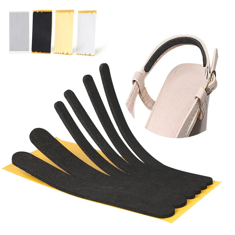 Soft EVA Material Foot Cushion Pads High Heel Strip Sticker Anti-Slip Heel Grips Liner Inserts Slim Shoe Linings Toe Caps