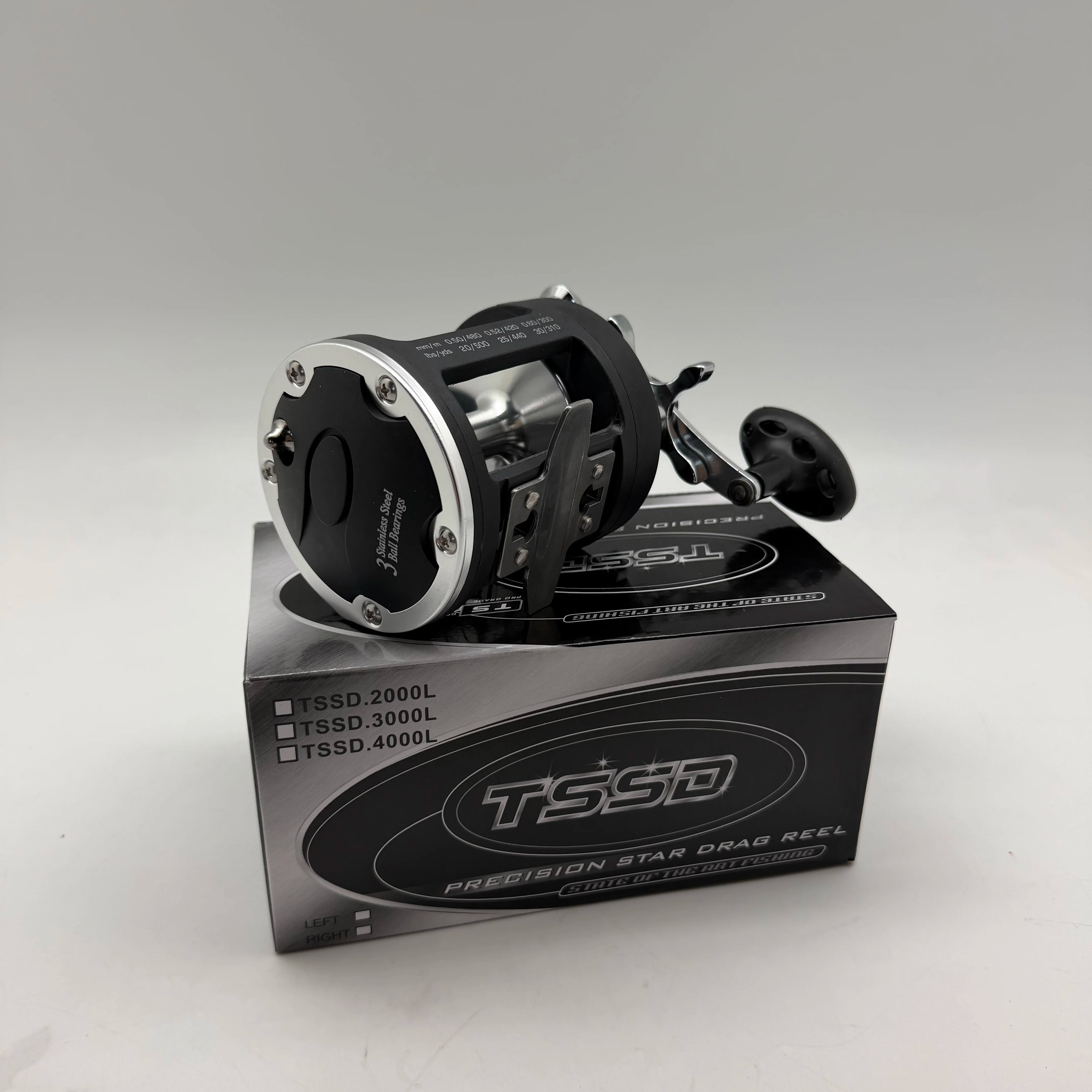 High Quality Design 2+1BB Metal CNC Big Game Bait Casting Jigging Round Drum Reels for Boat Fishing