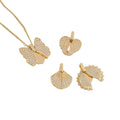 Copper Open Gold Filled Butterfly Inlaid Zircon Necklace 14K Gold Filled Sun SHape Angel Wing Love Heart Fan Necklaces For Women
