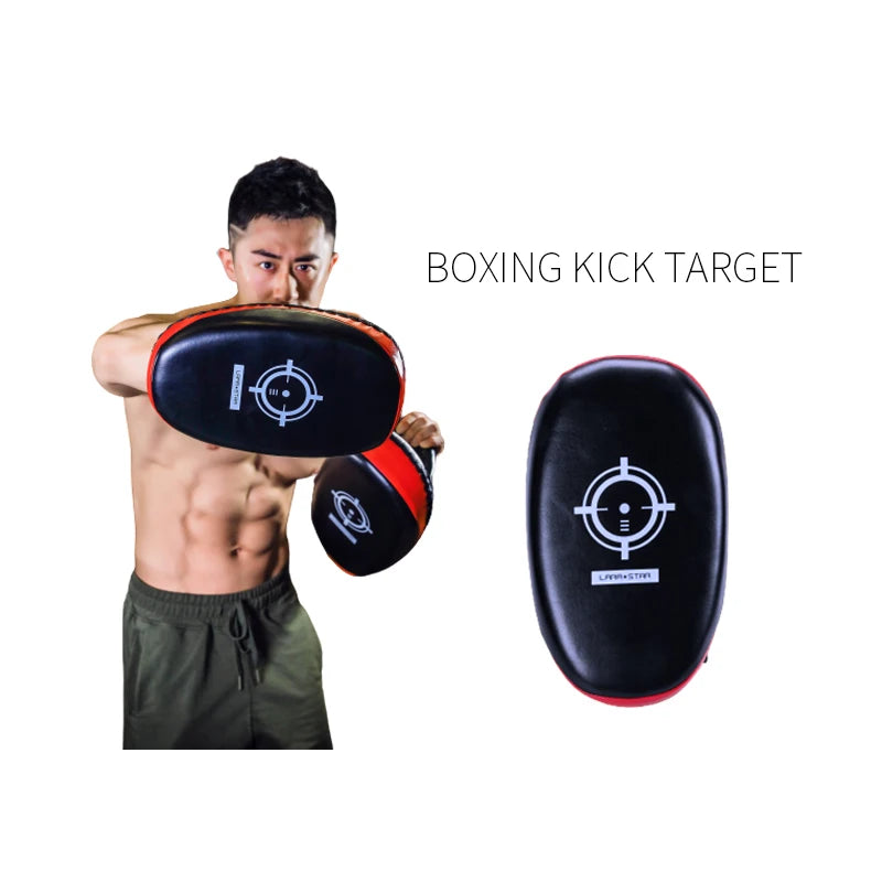 LS3067 Leather Boxing Punching Mitts PU Target Focus Foot Kick with Punching Pad