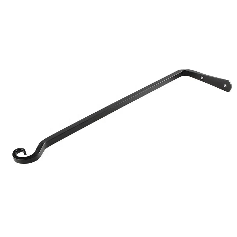 15-inch Outdoor Wrought Iron Wall Flower Basket Planter Hanging Plant Stand Sconce Hook Straight Bird Feeder Hanger Modern