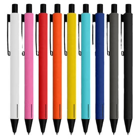 Wholesale Popular Smart Design Promotional Gift Pen Rubberized Barrel Aluminum Ball Point Pen Good for Custom Logo MTP036