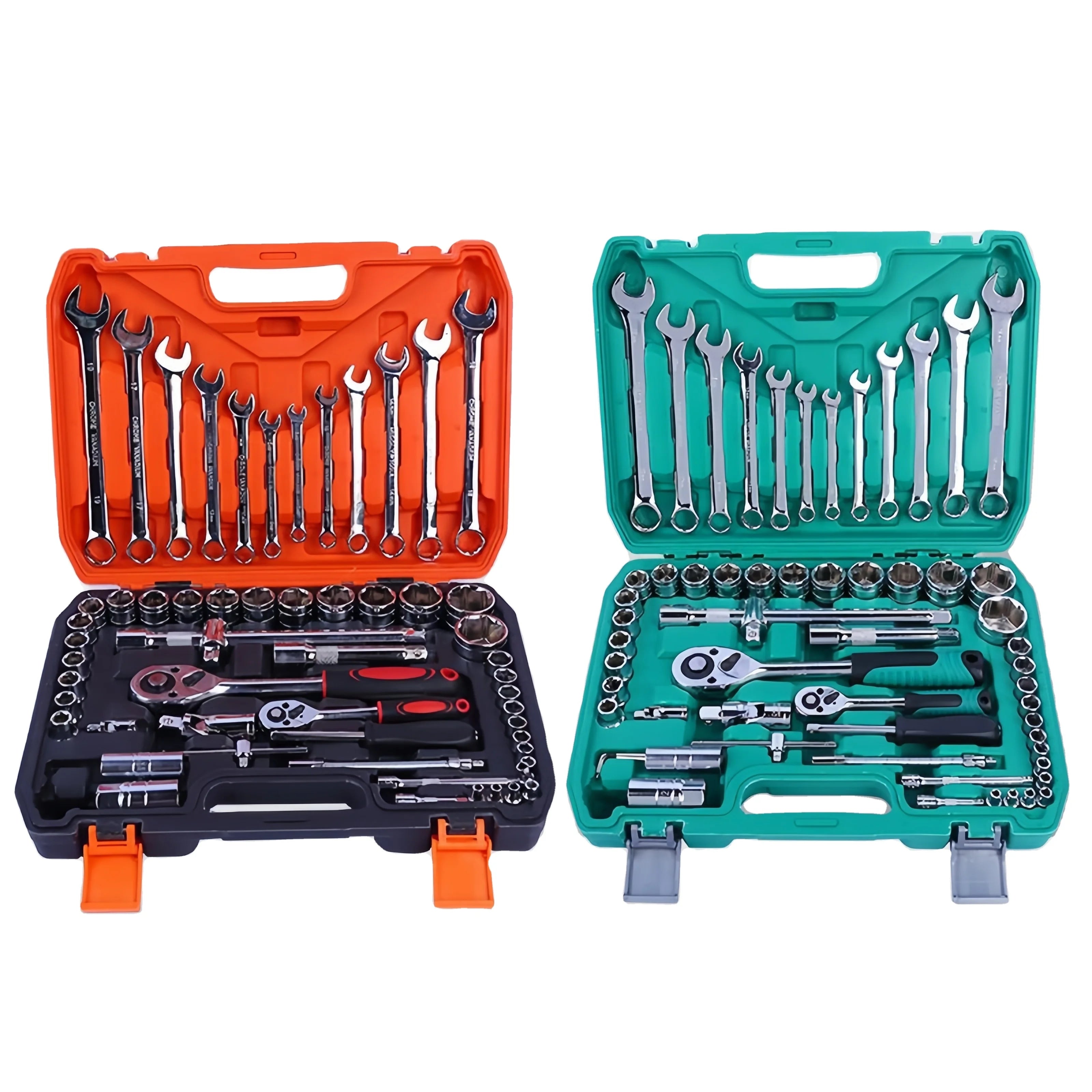 61pcs Versatile 1/4 Inch Drive Precise Metric Automotive Repair Socket Wrench Set CR-V Hand-Power Convenient Comprehensive Bit