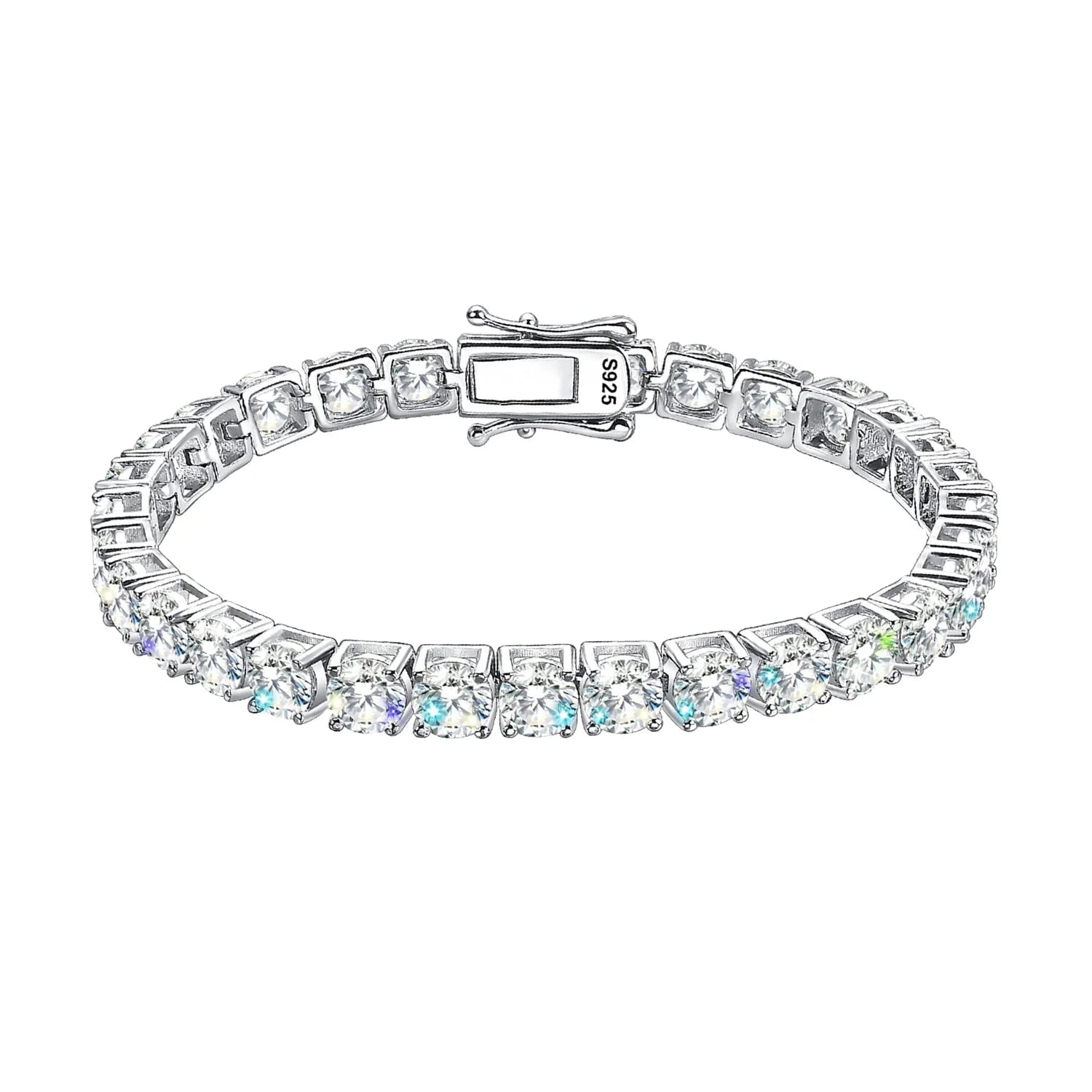 Abiding Fine Jewelry Wholesale Silver Gold Tennis Chain Custom Hip Hop 3mm 4mm 5mm VVS GRA Certified Moissanite Tennis Bracelets