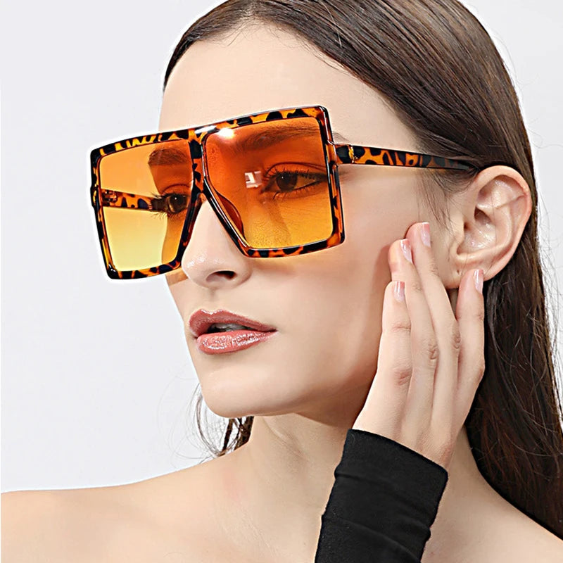 Trendy Square Sun Glasses Gafas De Sol Custom UV400 Wholesale Women Shades Lady Girl Oversized Sunglasses
