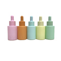 Colorful 30ml Cosmetic Essential Oil Glass Dropper Bottles 1 oz with Convenient Glass Dropper