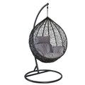 Daijia Rattan Garden Furniture Outdoor Round Egg Chair Swing Hanging Basket Rattan Chair