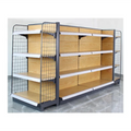 Metal Supermarket Storage Rack Heavy Duty Freestanding Single Sided Shelves for Grocery Stores