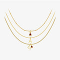 FUAMAY 925 Sterling Silver Designer Necklace Pendants & Charms 12 Color August Birthstone Pendant