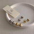 Simple 925 Sterling Silver Needle Stud Earrings Women Gold Silver Color Bean Earrings for Female Party Earrings