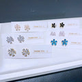 2023 High-end Fashion Earrings Tiny Flower Stud Earrings Colorful Cubic Zircon Earrings Daily Wear for Women