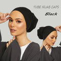Muslim  High-quality Material Elasticity Turban Premium Chiffon Hijab Khimar With Colors Matching Satin Cotton Inner Sets Caps