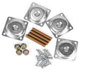 Table Leg Mounting Plates Furniture Leg T-Plate Sofa Legs With Hanger Bolts Screws
