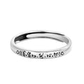 Personality Retro 925 Sterling Silver Tibetan Six-Character Mantra Open Adjustable Index Finger Ring