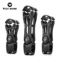 WEST BIKING Adjustable Heightened Bike Stem Easy Installation Bicycle Stem Aluminum Alloy Adjustable Angle Bike Accessories