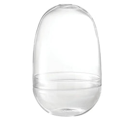 Custom Made Decorative Hand-blown Clear Egg-shape Glass Landscape Terrarium for Indoor Plants
