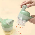 Household Kitchen Electric Garlic Press Mashed Multi-Function Onion Mud Beater Automatic Vegetable Chopper with Clean Brush
